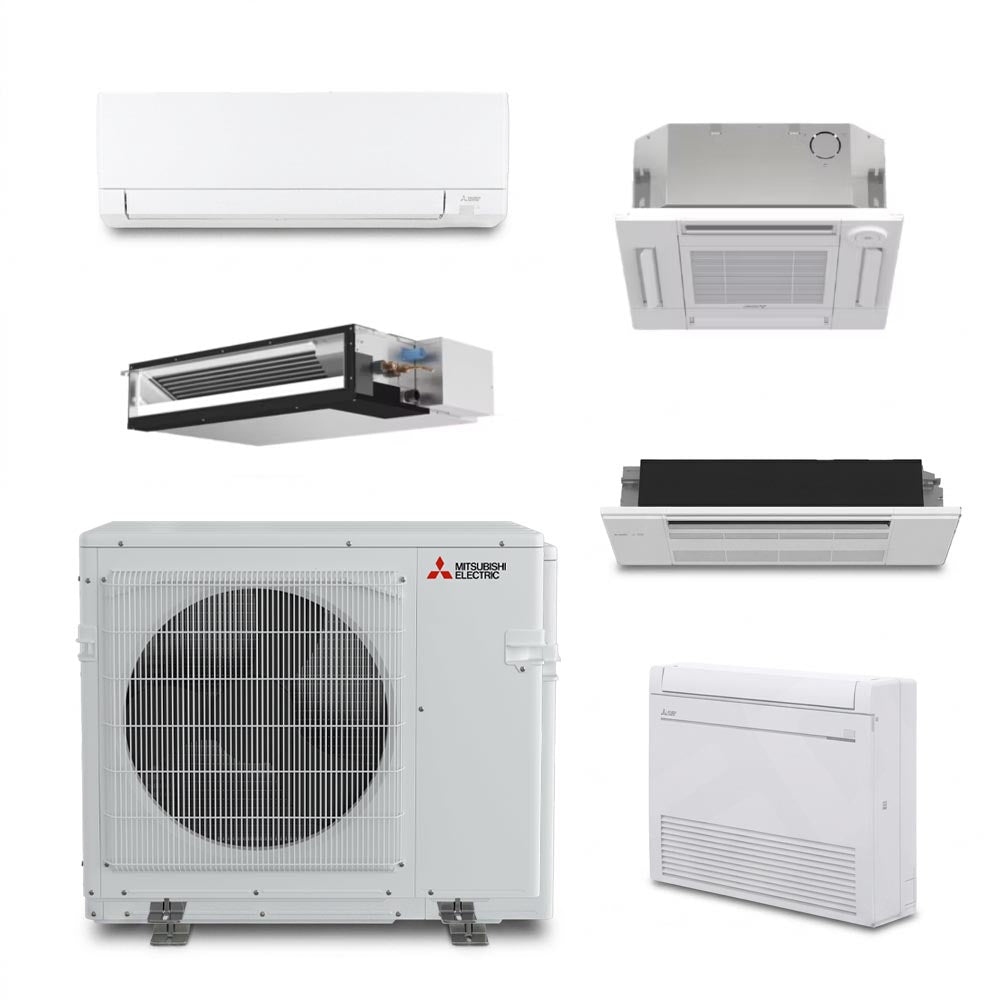 Mitsubishi 42,000 Btu 19.3 SEER2 5-Zone Ductless Mini Split Heat Pump Condenser (Build-Your-Own System)