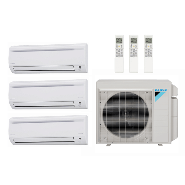 Daikin 36,000 Btu 20 SEER2 R-32 3-Zone Ductless Mini Split Heat Pump System - 12K-12K-12K