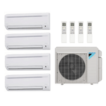 Daikin 36,000 Btu 20 SEER2 R-32 4-Zone Ductless Mini Split Heat Pump System - 9K-9K-12K-18K