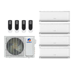 Gree Vireo 42,000 Btu 21 SEER2 R-32 4-Zone Ductless Mini Split System - 9K-9K-12K-12K