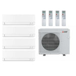 Mitsubishi 36,000 Btu 19.2 SEER2 4-Zone Ductless Mini Split Heat Pump System - 6K-6K-12K-12K