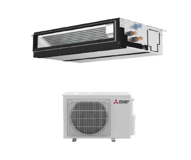 Mitsubishi 12,000 Btu R-454B 19.7 SEER2 Single Zone Concealed Ducted Mini Split Heat Pump System