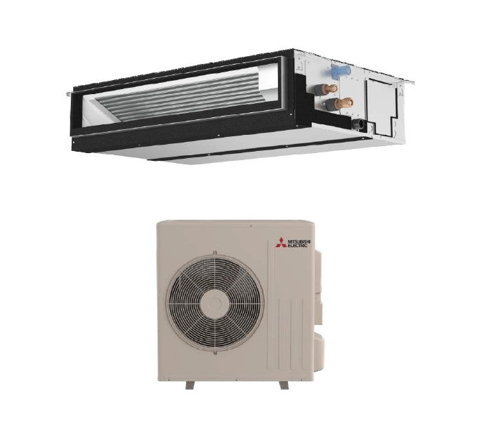 Mitsubishi 18,000 Btu R-454B 17.2 SEER2 Single Zone Concealed Ducted Mini Split Heat Pump System