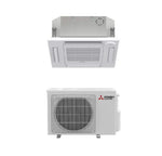 Mitsubishi 12,000 Btu R-454B 20.3 SEER2 Single Zone 4-Way Cassette Mini Split Heat Pump System